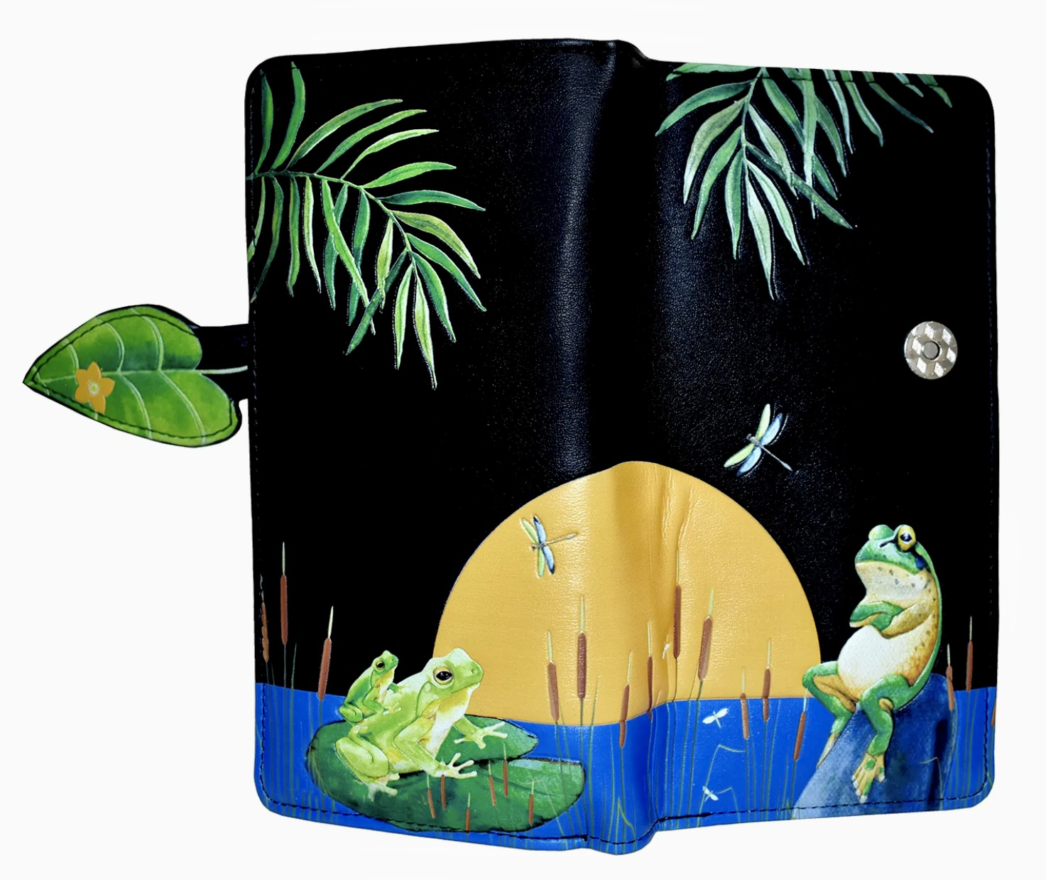 Portefeuille grand modèle grenouilles pour femme